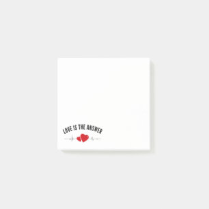 Love Is the Answer Minimal Post-it Notes
