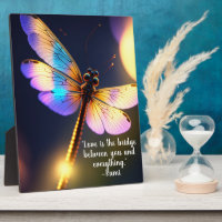 Love Is the Bridge Rumi Quote Dragonfly Tabletop