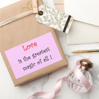 Love is the greatest Magic of all ! Rectangular Sticker