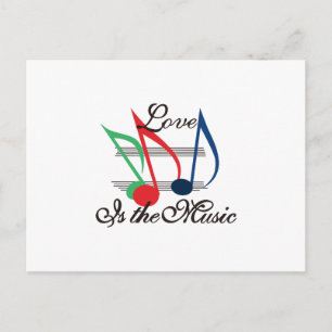 Love is the Music Postcard