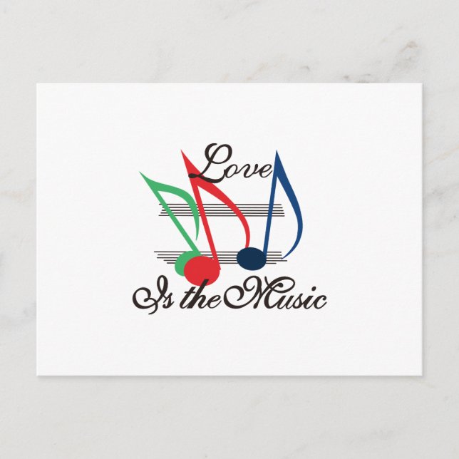 Love is the Music Postcard (Front)