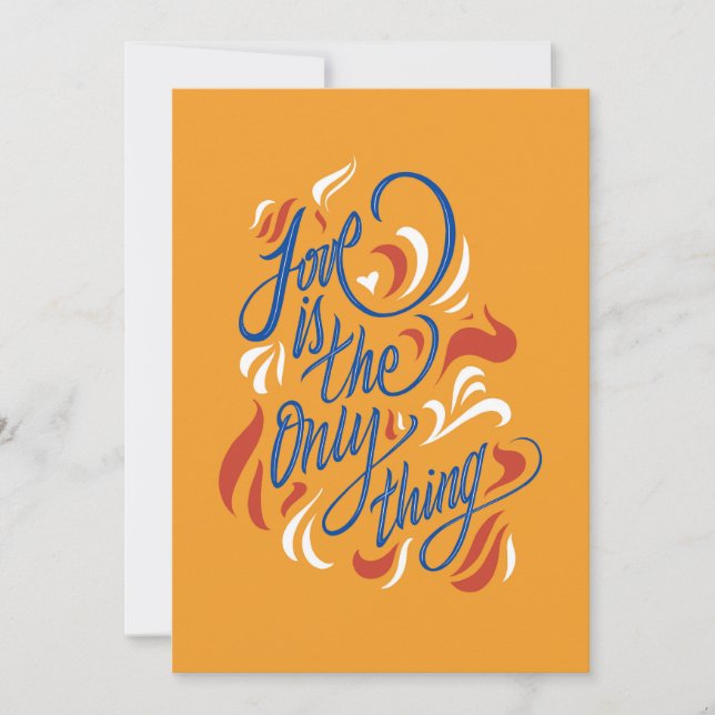 Love is the only thing thank you card (Front)