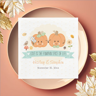 Love Is the Pumpkin Spice Of Life Wedding Shower Napkin