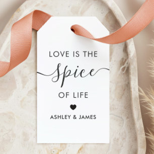 Love is the Spice of Life Wedding Tag, Kraft Gift Tags