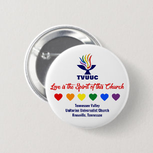 Love is the Spirit - Rainbow Hearts 6 Cm Round Badge