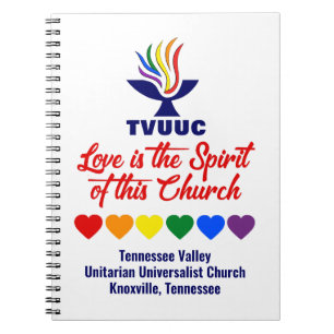 Love is the Spirit - Rainbow Hearts Notebook