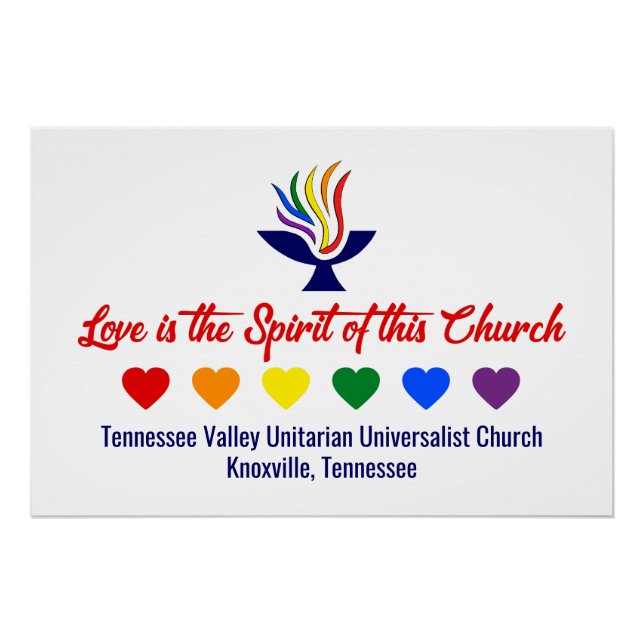 Love is the Spirit - Rainbow Hearts Poster (Front)