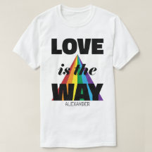 Love Is The Way Black Rainbow Name Personalised