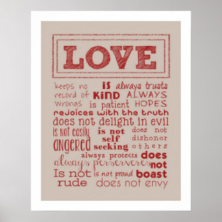 Love is..... Typography Art Print