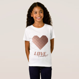 Love is wonderful rose gold metallic chic T-Shirt