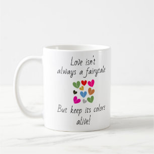 Love Isn’t Always a Fairytale: Vivid Broken Hearts Coffee Mug