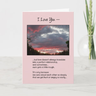Love Isn't Always Perfect...Relationships Card