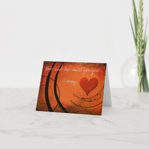 Love isn't Love until you give it away Holiday Card