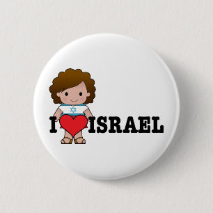 Love Israel 6 Cm Round Badge