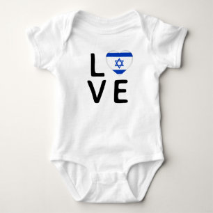 Love - Israel Flag Baby Bodysuit