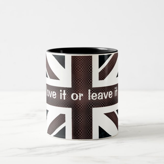 , love it or leave it Two-Tone coffee mug (Center)