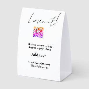 Love it scan QR review social media share photo na