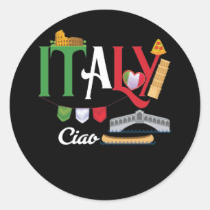 Love Italy and Everything Italian Culture Souvenir Classic Round Sticker