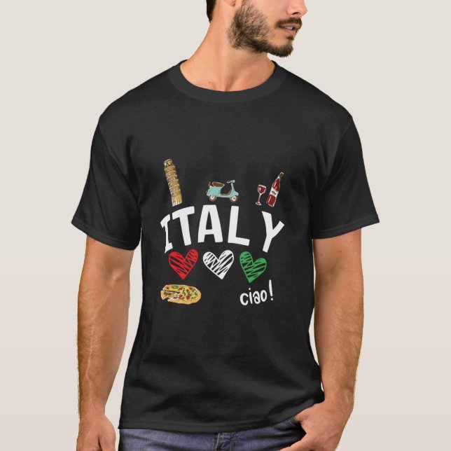 Love Italy And Everything Italian Culture T-Shirt (Front)