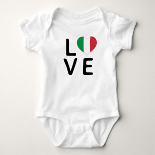 Love - Italy Flag Baby Bodysuit