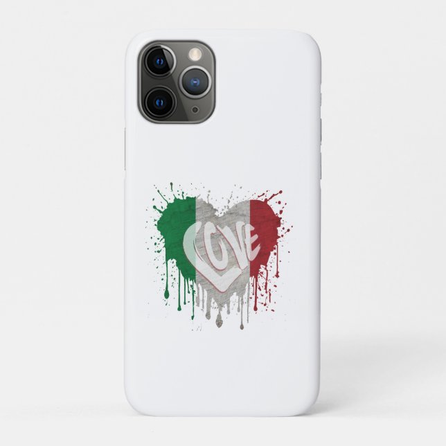Love Italy Flag Case-Mate iPhone Case (Back)