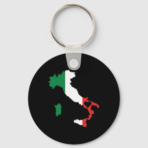 Love Italy Gift Italian Pride Heart Key Ring