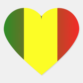 LOVE JAH RASTA HEART STICKER