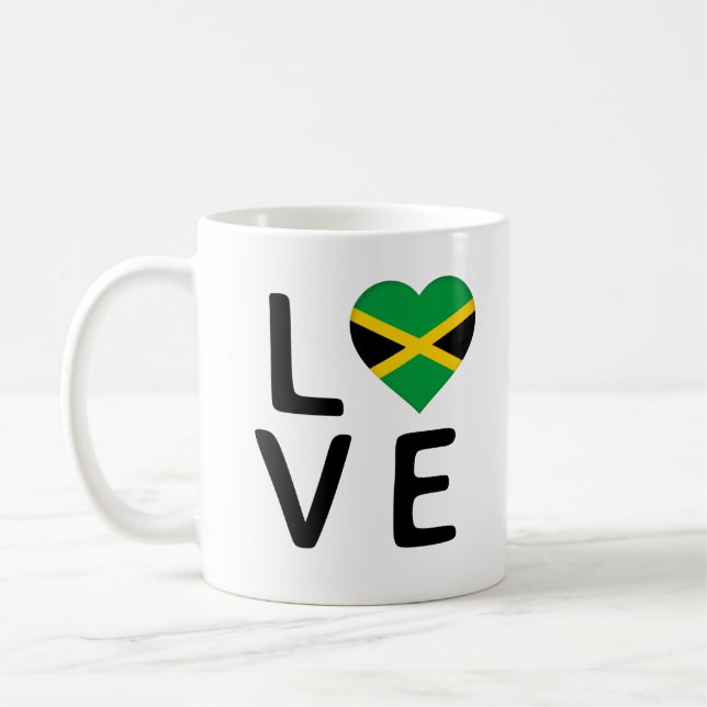 Love - Jamaica Flag Coffee Mug (Left)