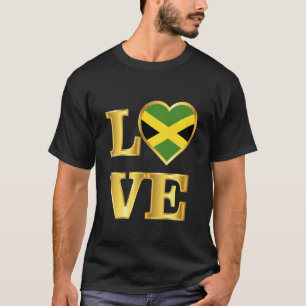LOVE Jamaica Independence Day Jamaican Heart Jamai T-Shirt