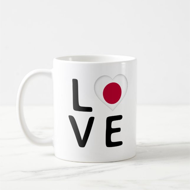 Love - Japan Flag Coffee Mug (Left)