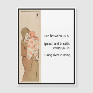 Love, Japanese Mother Child Haiku Magnetic Card