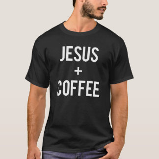 Love Jesus And Coffee Faith Cross Quote Funny Chri T-Shirt