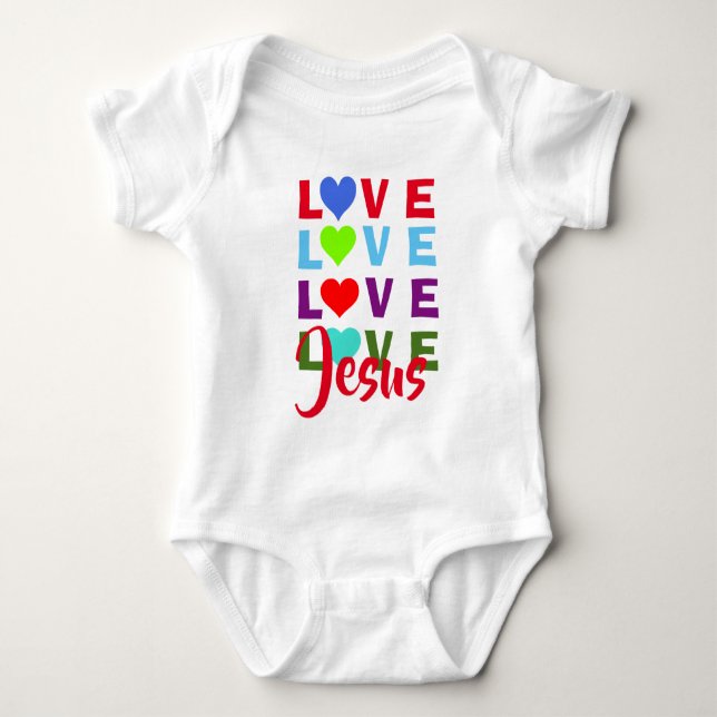 Love Jesus  Infant Creeper bodysuit (Front)