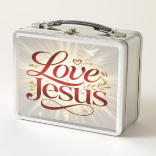 Love Jesus Metal Lunch Box