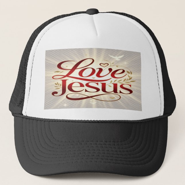 Love Jesus Trucker Hat (Front)
