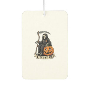 Love Job Grim Reaper Halloween Pumpkin Scythe_1 Car Air Freshener