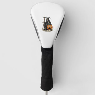Love Job Grim Reaper Halloween Pumpkin Scythe_1 Golf Head Cover