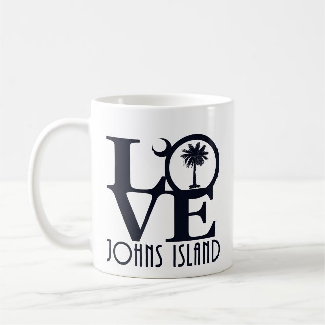 LOVE Johns Island SC 11oz Coffee Mug (Left)