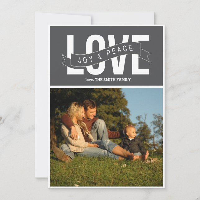 love, joy and peace holiday card (Front)