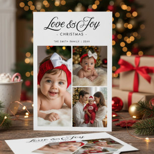 Love & Joy Classic3 Family photo Christmas Card