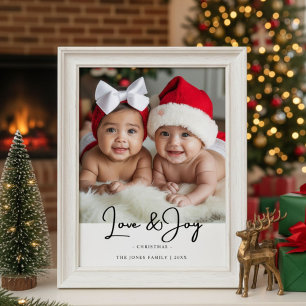 Love & Joy Classic Family Christmas Card