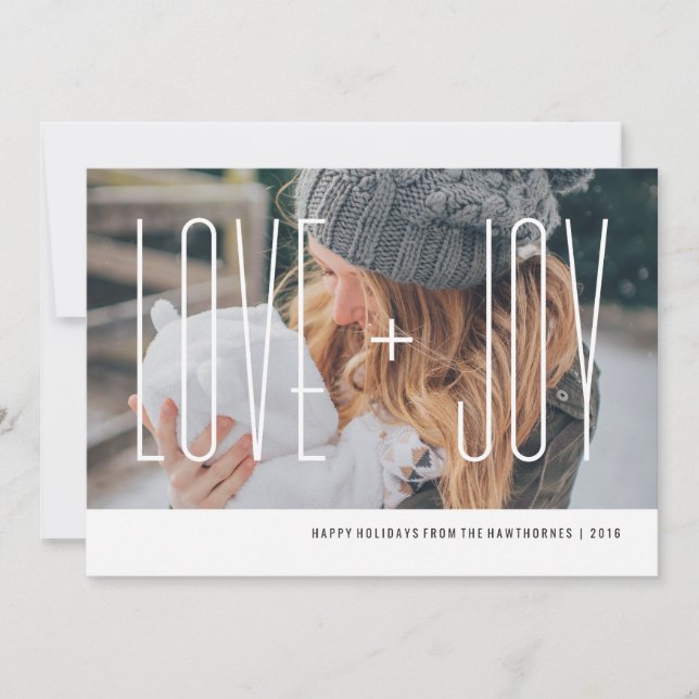 Love+Joy Holiday Card - Snow (Front)