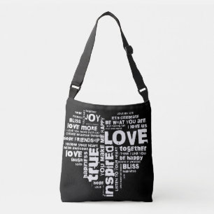 Love Joy Inspiration Words Valentine’s day Crossbody Bag