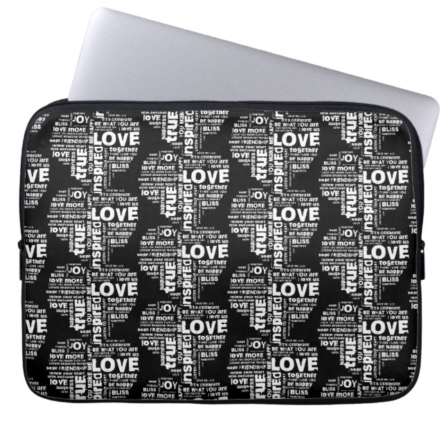 Love Joy Inspiration Words Valentine’s day Laptop Sleeve (Front)