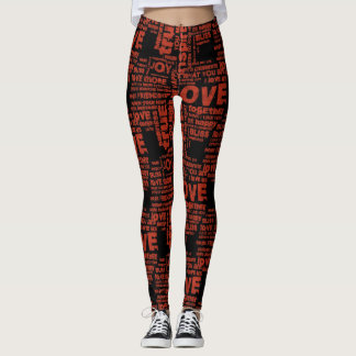 Love Joy Inspiration Words Valentine’s day Leggings