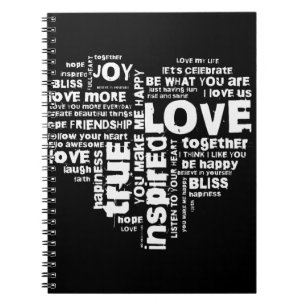 Love Joy Inspiration Words Valentine’s day Notebook