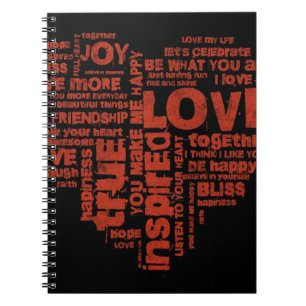 Love Joy Inspiration Words Valentine’s day Notebook