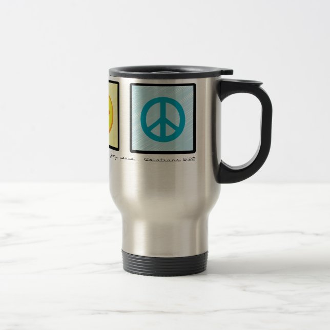 Love Joy Peace Christian travel mug (Right)