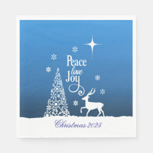 Love, Joy, Peace, Christmas - Personalize Napkin
