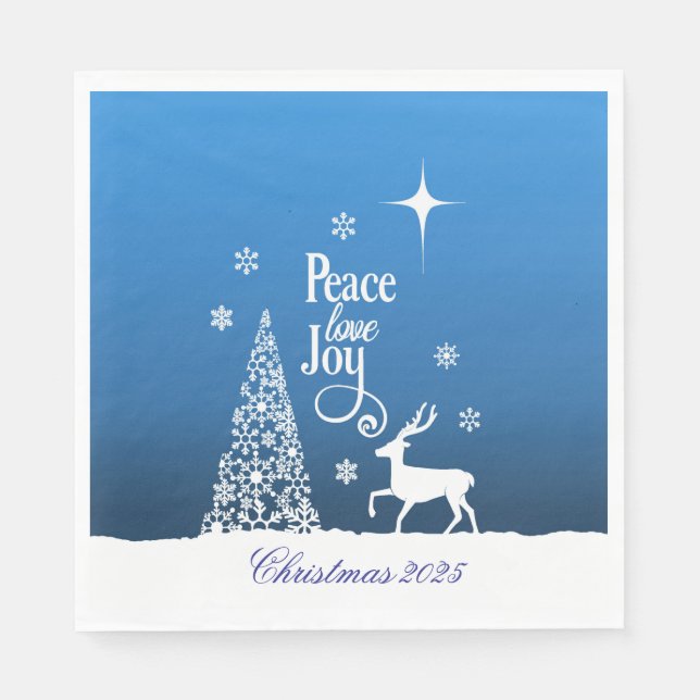 Love, Joy, Peace, Christmas - Personalize Napkin (Front)